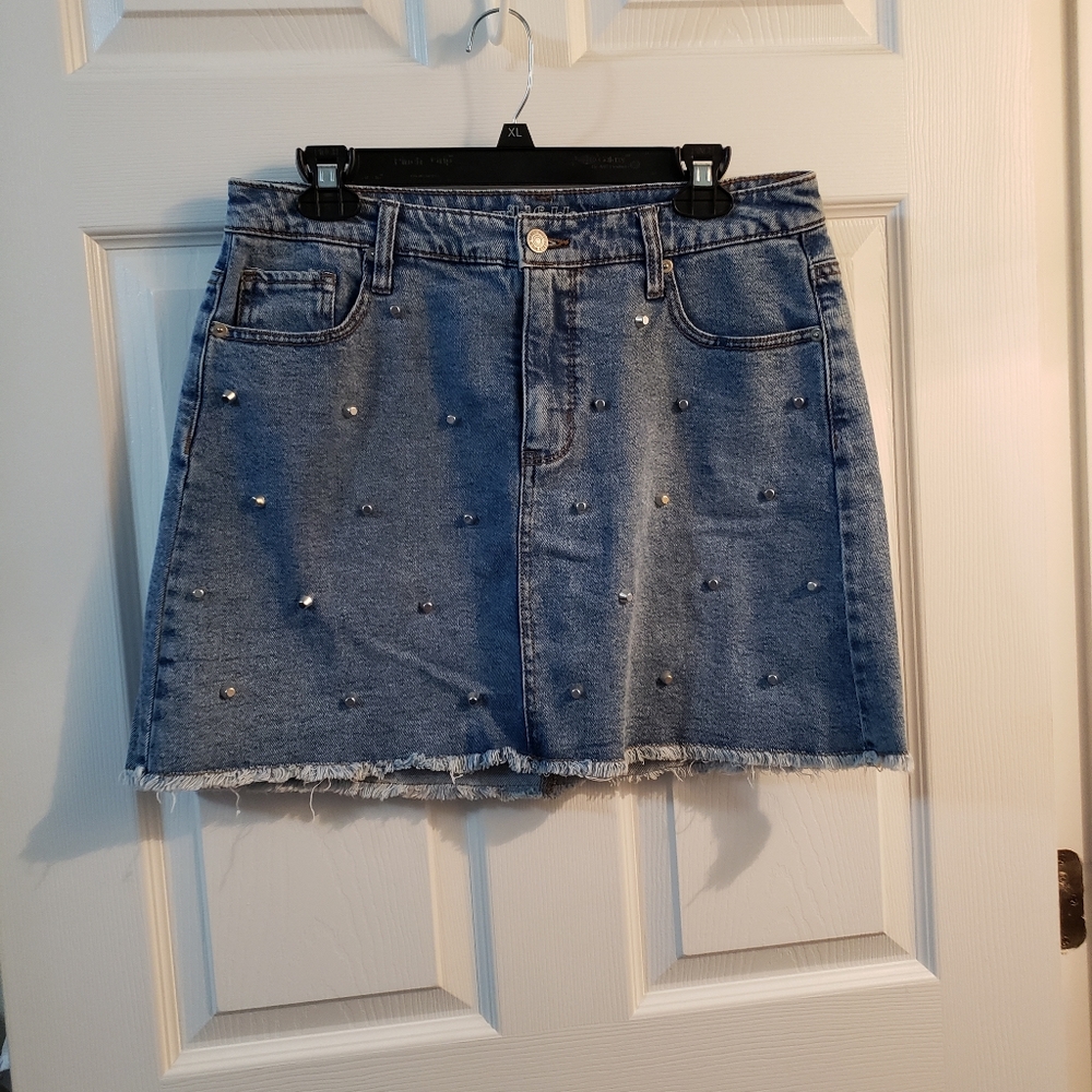 Wild fable jean mini skirt with studs
